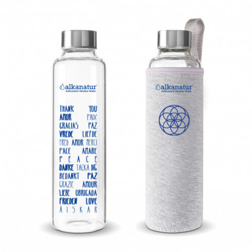 botella de cristal borosilicato para agua